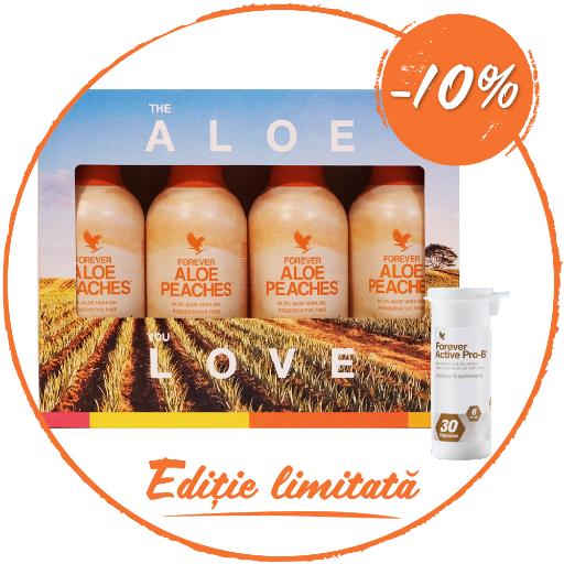 Aloe4Pack & Pro-B Combo - Peaches - Forever Care